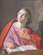 Frans Hals Johannes de Evangelist schrijvend Sweden oil painting artist